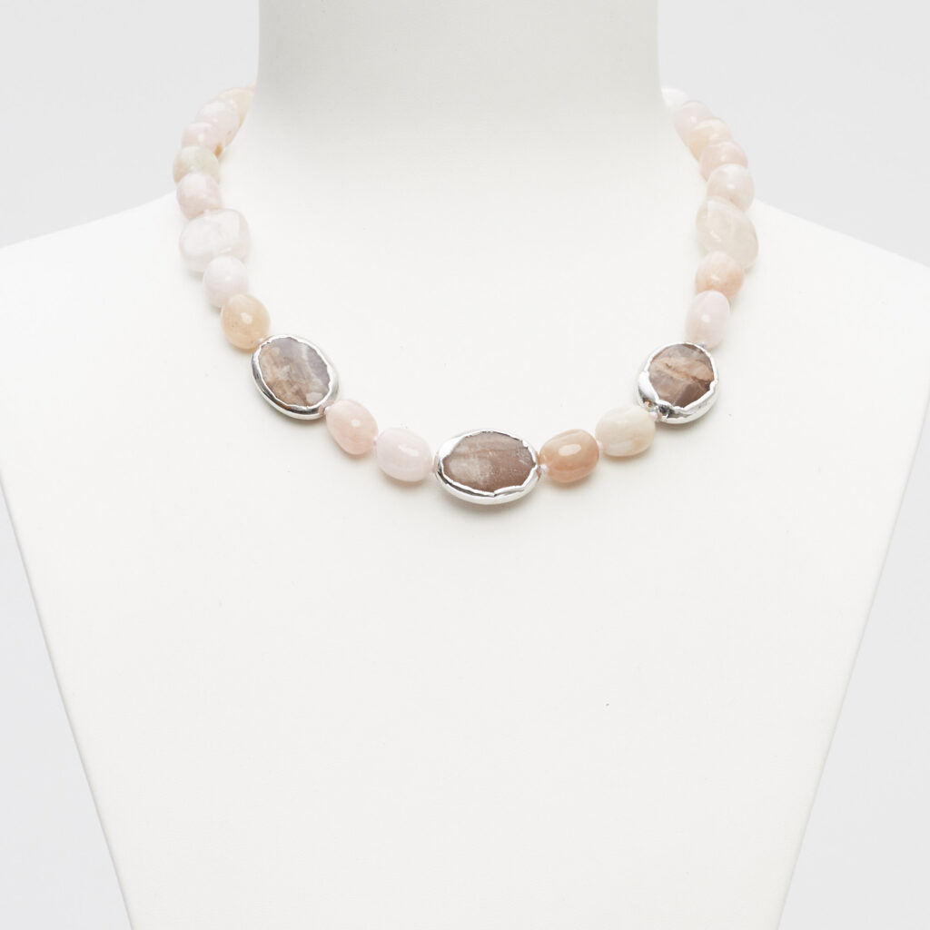 Ketting in Morganiet en Zonnesteen