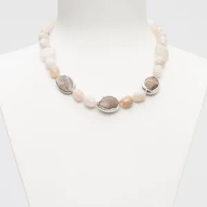 Girocollo in Morganite e Pietra del Sole