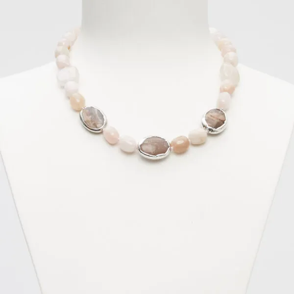 Girocollo in Morganite e Pietra del Sole