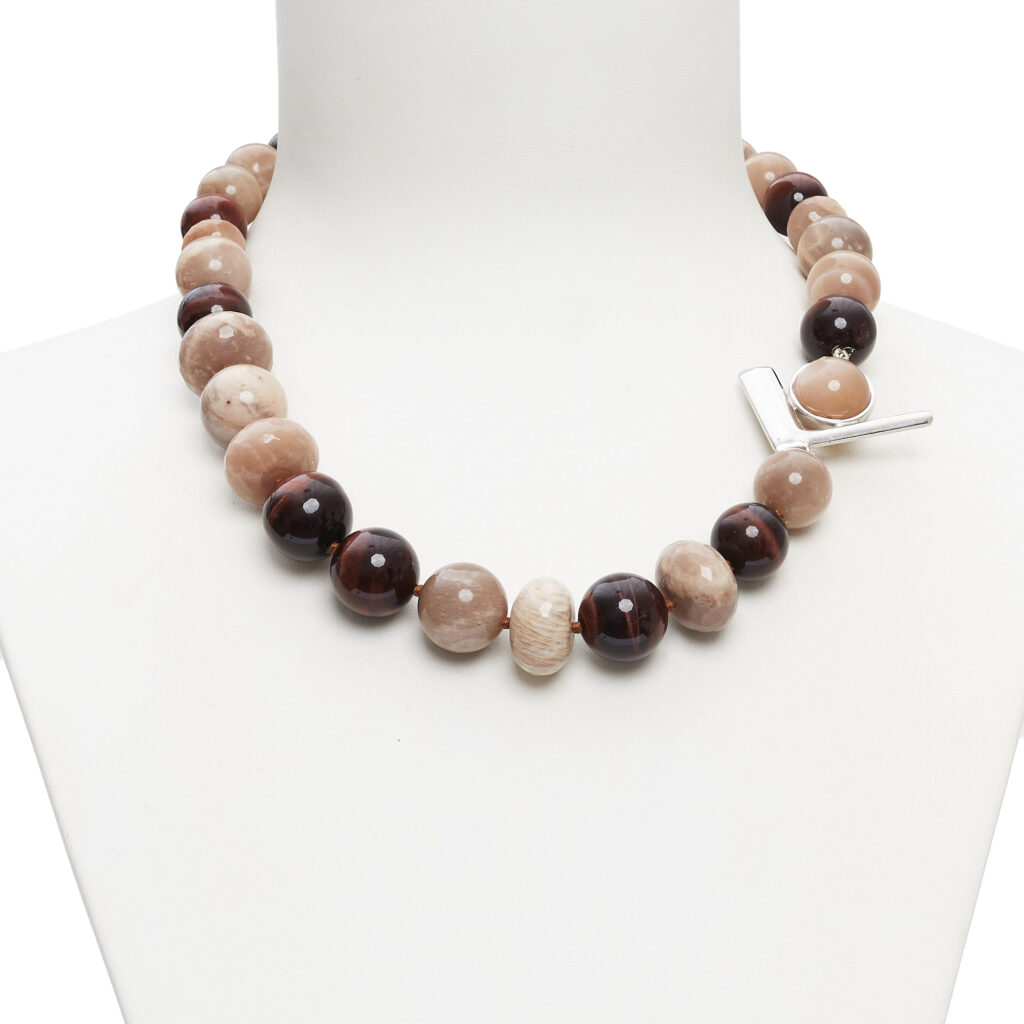 Collana in Pietra di Luna ed Occhio di Bue