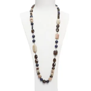 Maansteen, Fumè en Dumortieriet collier