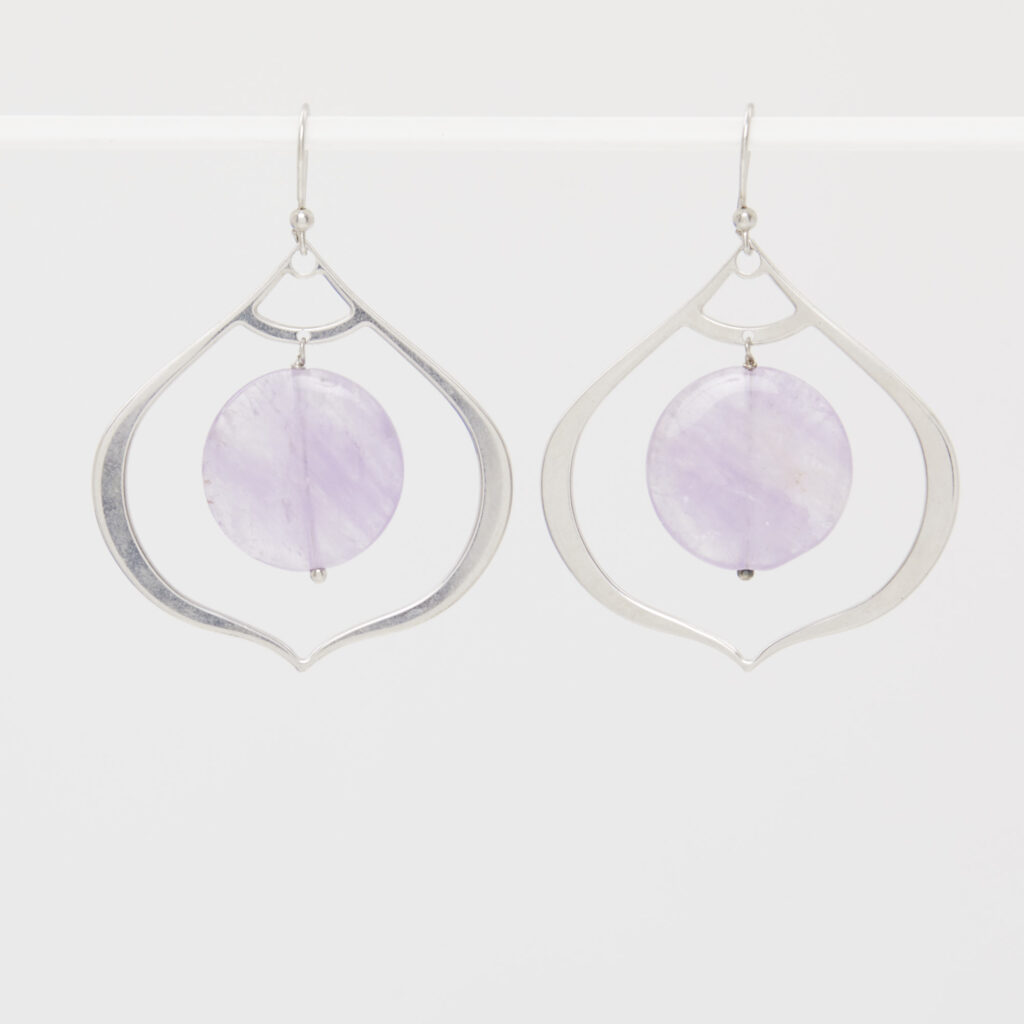 Orecchini con elementi in Argento ed Ametista