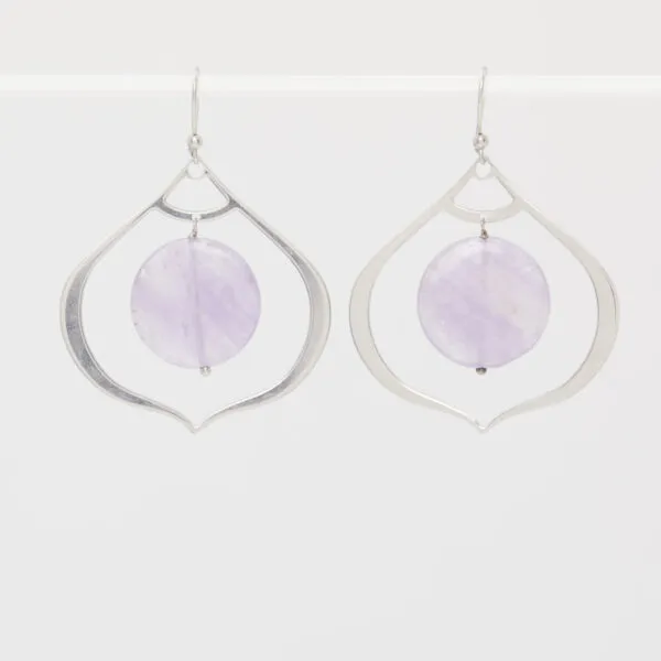 Orecchini con elementi in Argento ed Ametista