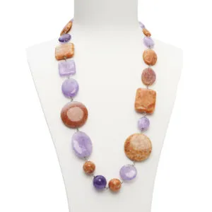 Collana rilegata in Ametista ed Aragonite
