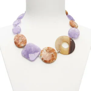 Collana rilegata in Ametista ed Aragonite