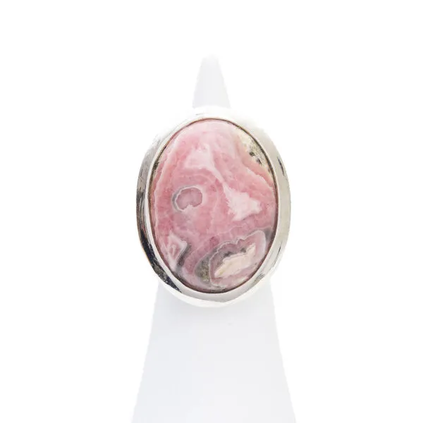 Anello Regolabile in Argento con Rodocrosite