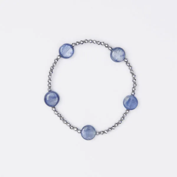 Bracciale Elastico in Ematite e Cianite