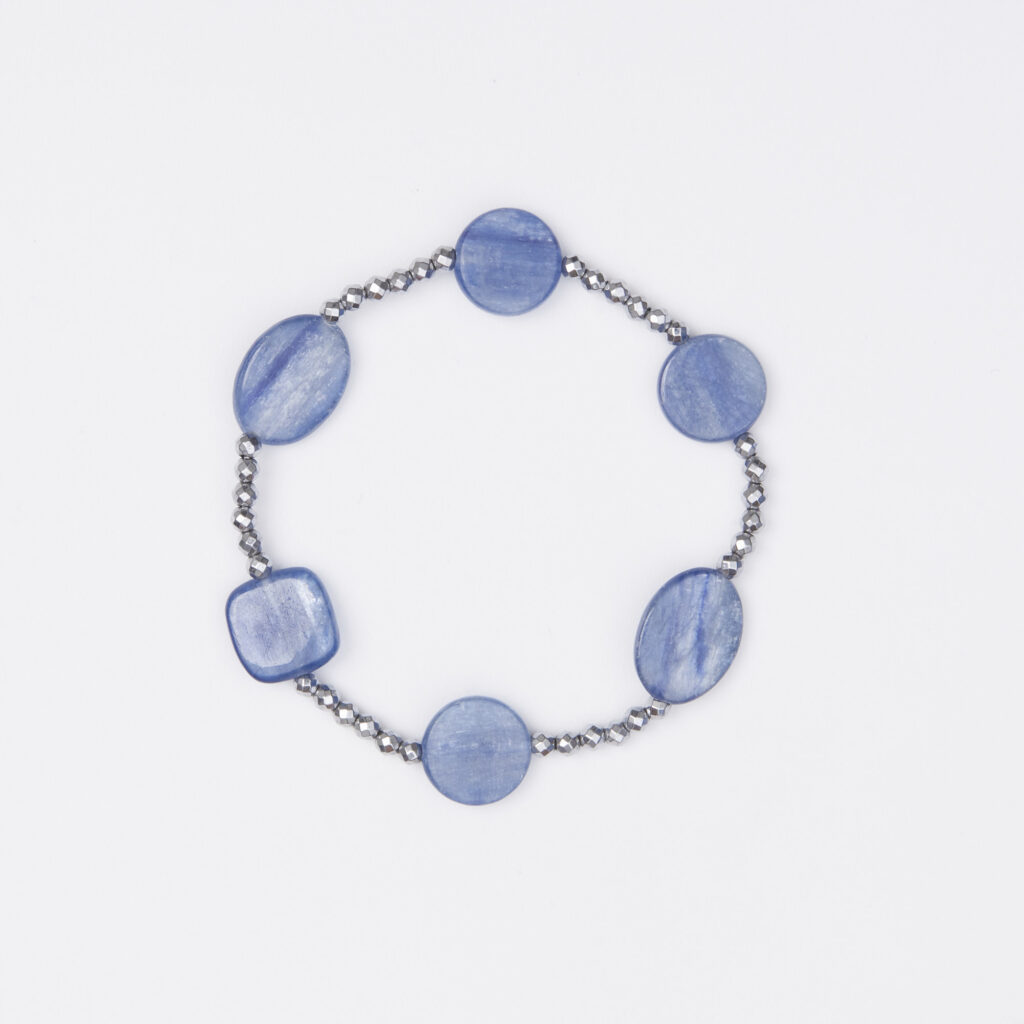 Bracciale Elastico in Ematite e Cianite
