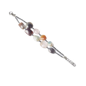 Bracciale in Morganite ed Agata Botswana