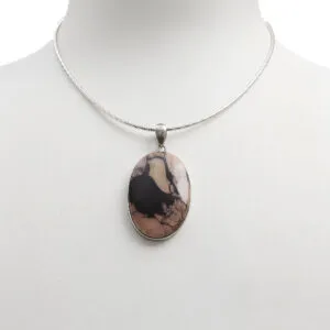 Ciondolo in Diaspro Outback con Argento