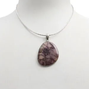 Ciondolo in Diaspro Outback forma irregolare con Argento