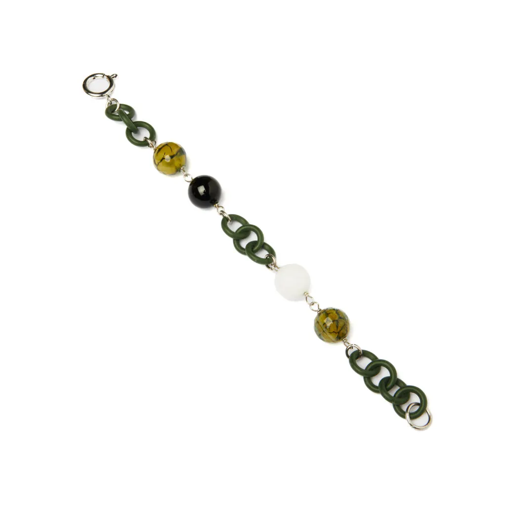 Bracciale con Agata, in metallo e Gomma