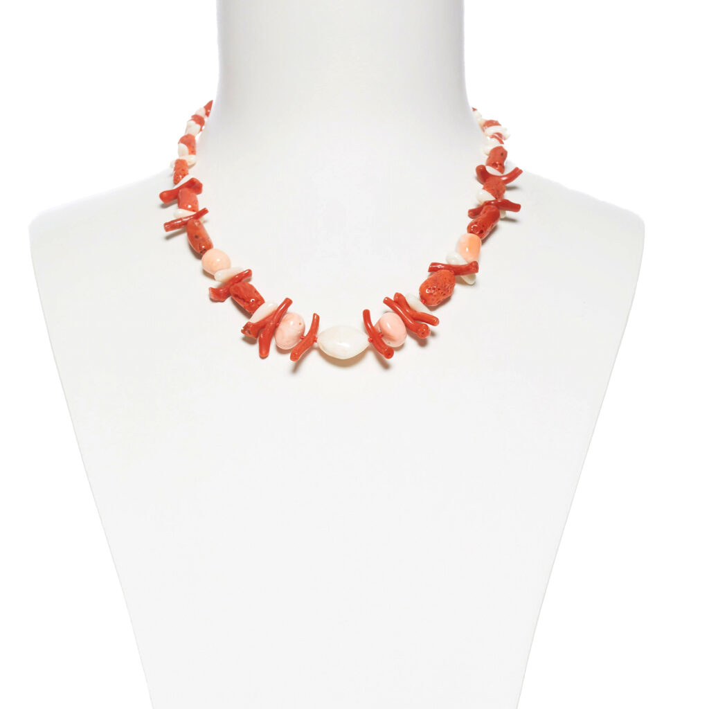 Collana corta in Corallo ed Argento