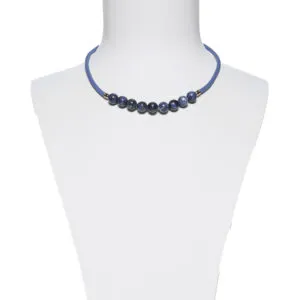Collana in gomma e Sodalite