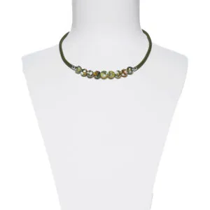 Collana in gomma ed Agata colorata