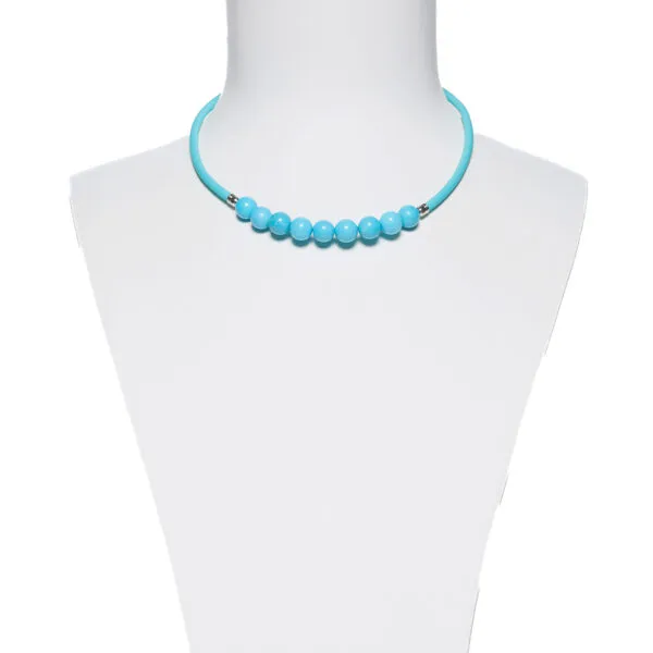 Collana in gomma con Aulite Turchese