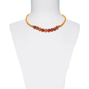 Collana in gomma con Corniola