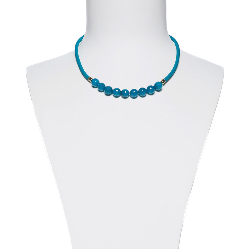 Collana in gomma con Quarzo