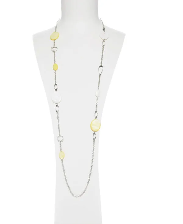 Collana in metallo con Elementi in Madreperla