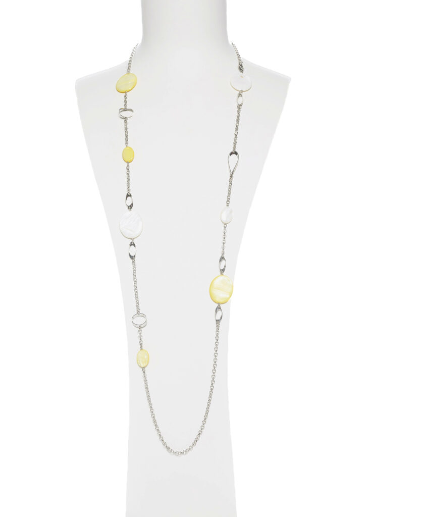 Collana in metallo con Elementi in Madreperla