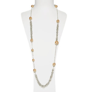 Collana con catena in metallo e Perle Shell
