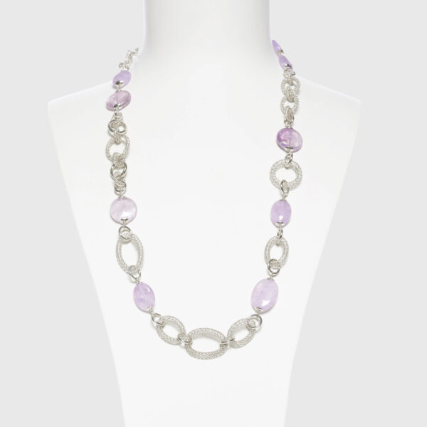 Collana media con elementi in Argento ed Ametista