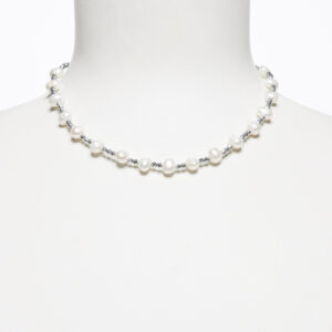 Collana in Perle ed Ematite rodiata