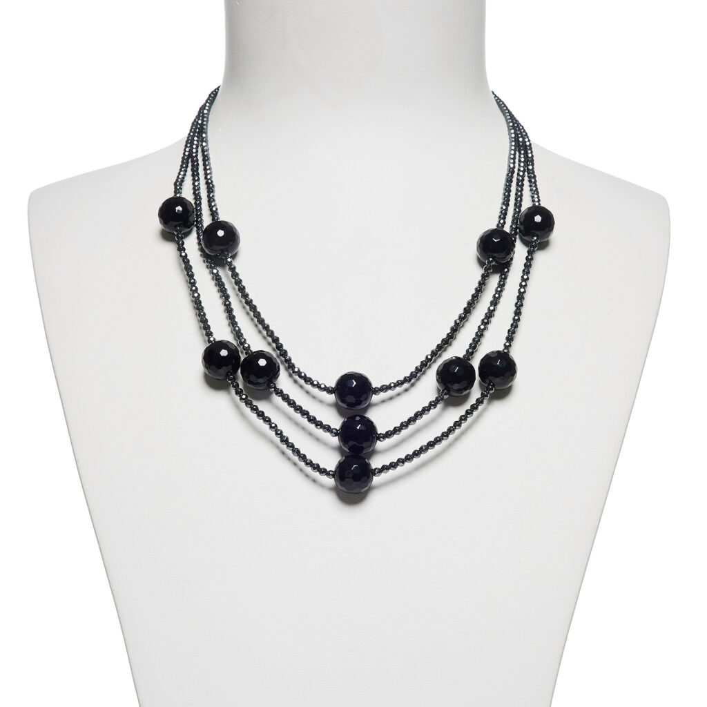 Collana in Agata Nera ed Ematite