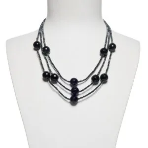 Collana in Agata Nera ed Ematite