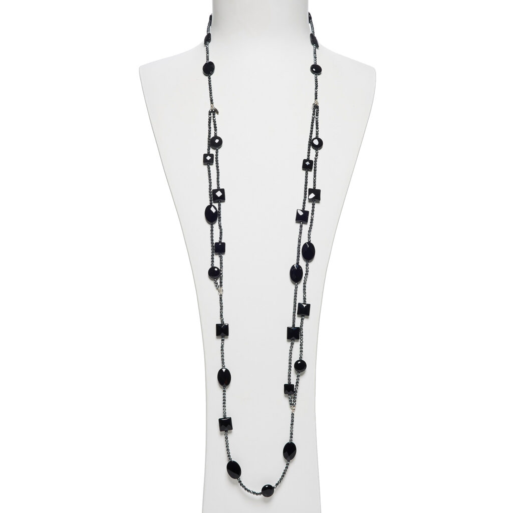 Collana in Agata Nera ed Ematite