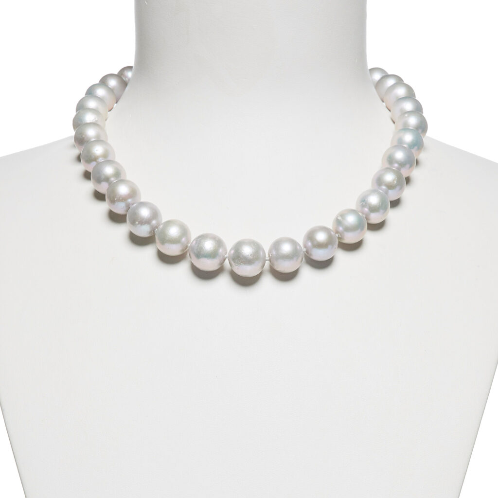 Collana corta in Perle d'acqua dolce Grigie