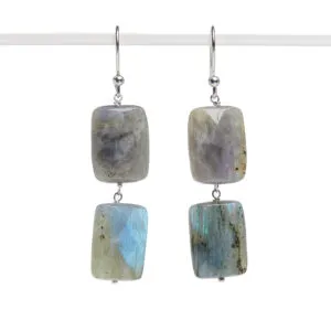 Orecchini in Labradorite ed Argento