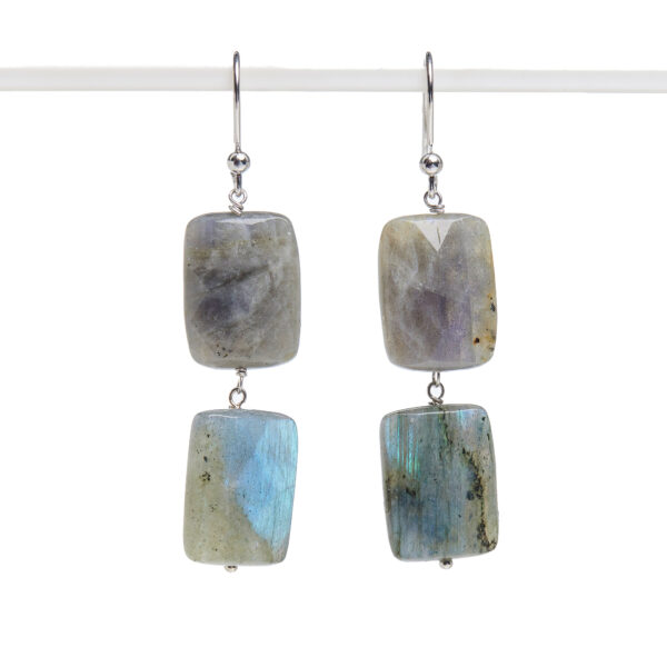 Orecchini in Labradorite ed Argento