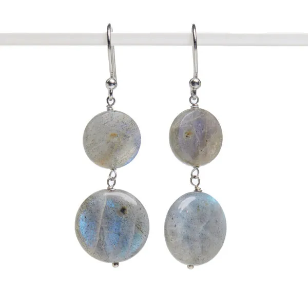 Orecchini in Labradorite ed Argento