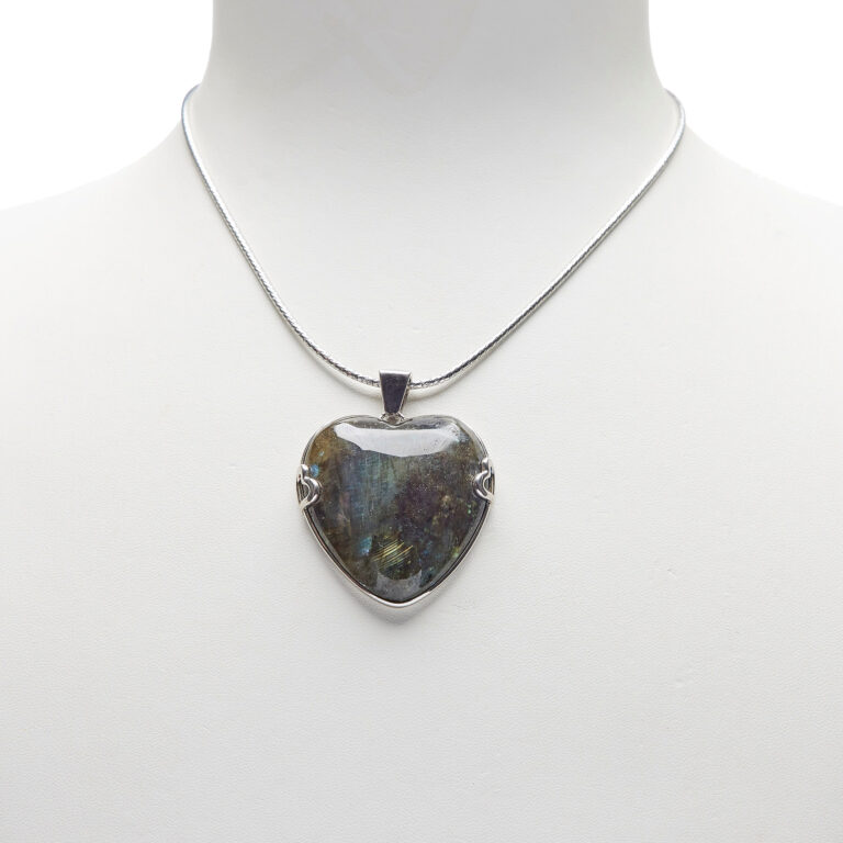 All'ingrosso 50 Ciondoli Cuore In Labradorite Naturale – Perline E Ciondoli Fai Da Te - Foto 3