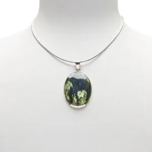 Chalcedoon Chroom Hanger met Zilver