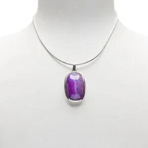 Ciondolo in Agata Viola con Argento