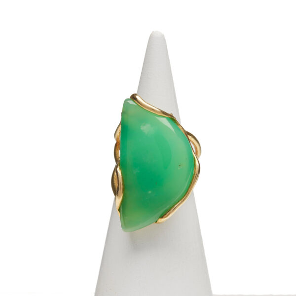 Anello regolabile in Argento con Crisoprasio