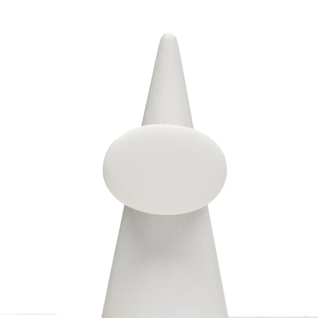 Zilveren ring met witte Agaat