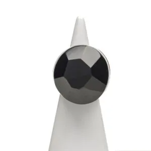 Zilveren ring met zwarte Agaat