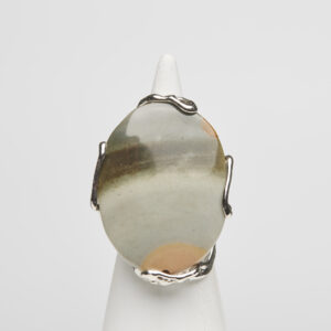 Anello Regolabile in Argento con Diaspro Landscape