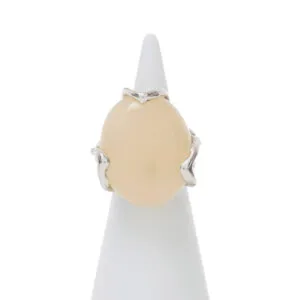 Anello Regolabile in Argento con Pietra di Luna