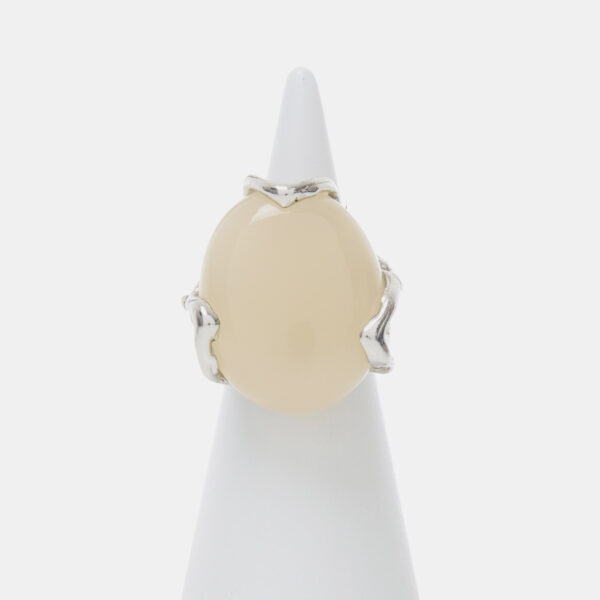 Anello Regolabile in Argento con Pietra di Luna