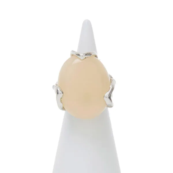 Anello Regolabile in Argento con Pietra di Luna