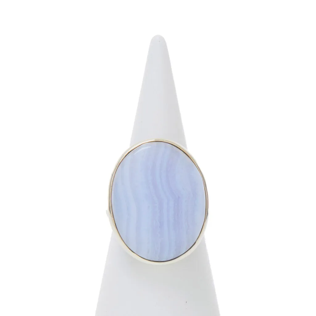 Zilveren ring met chalcedoon