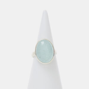 Zilveren ring met aquamarijn