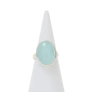 Zilveren ring met aquamarijn