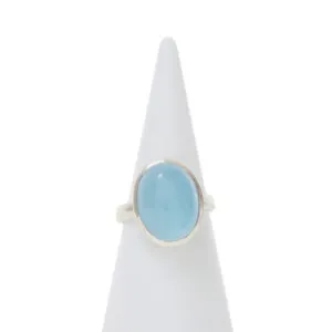 Zilveren ring met aquamarijn