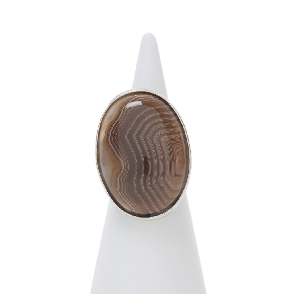 Anello in Argento con Agata Naturale