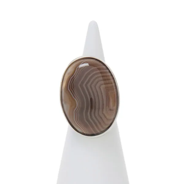 Anello in Argento con Agata Naturale